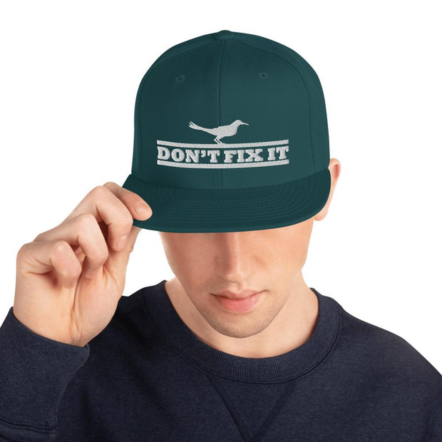 JOAN SEED Spruce Don't Fix It Embroidered Snapback Cap