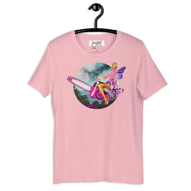 JOAN SEED Graphic T-shirts Pink / S Chainsaw Fairy Unisex Essential Fit Crew Neck T-Shirt