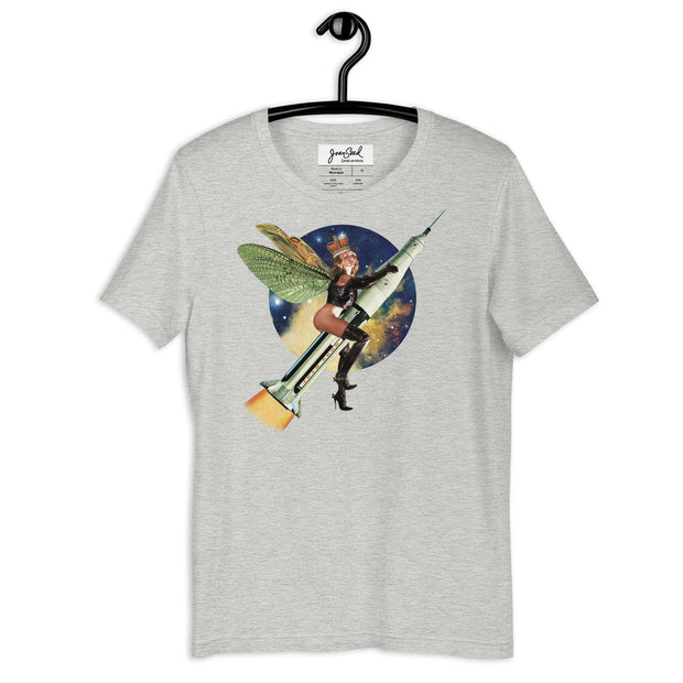 JOAN SEED Graphic T-shirts Athletic Heather / S Rocket Fairy Unisex Essential Fit Crew Neck T-Shirt