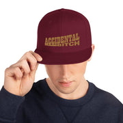 JOAN SEED Maroon Accidental Bitch Embroidered Snapback Cap