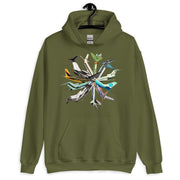 JOAN SEED Military Green / S Airplane Collision Unisex Midweight Hoodie