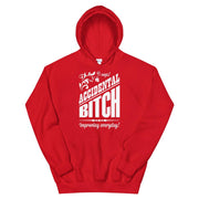 JOAN SEED Art Fashion Red / S Accidental Bitch Unisex Midweight Hoodie