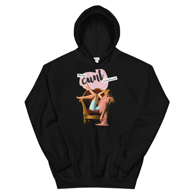 JOAN SEED Art Fashion Black / S Being a Cunt Unisex Midweight Hoodie