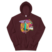 JOAN SEED Art Fashion Maroon / S Movie Star Abduction Unisex Midweight Hoodie