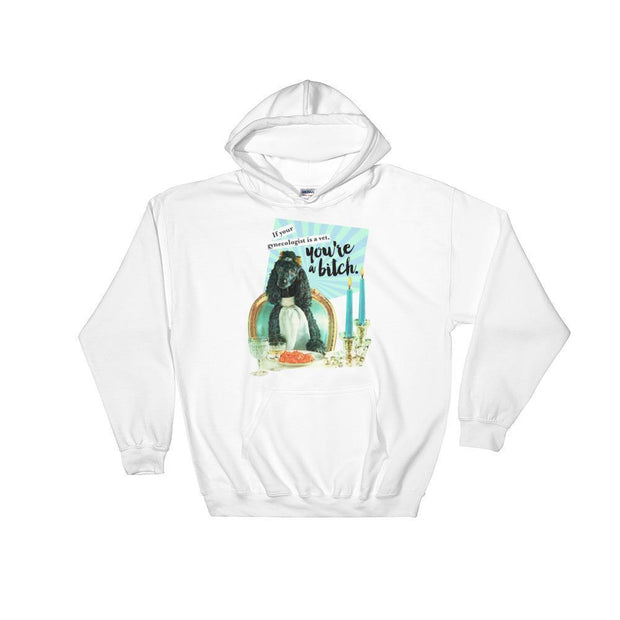 JOAN SEED Art Fashion White / S You Are A Bitch Unisex Midweight Hoodie