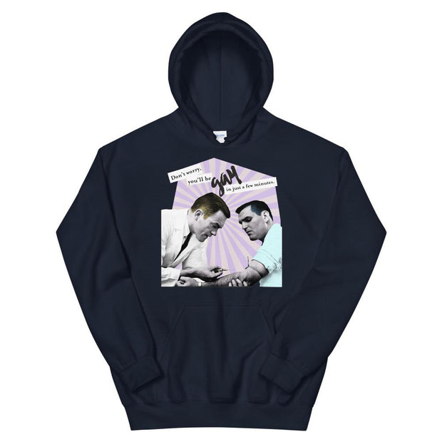 JOAN SEED Art Fashion Navy / S You'll Be Gay Unisex Midweight Hoodie