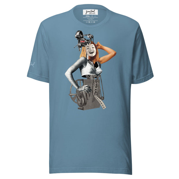 JOAN SEED Steel Blue / S Automaton Doll Unisex Essential Fit Crew Neck T-Shirt