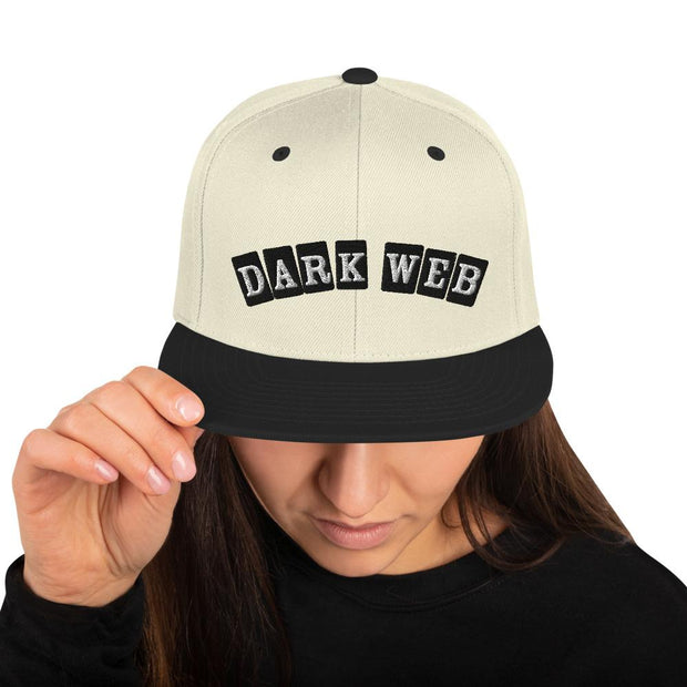 JOAN SEED Caps Natural/ Black Dark Web Embroidered Snapback Cap