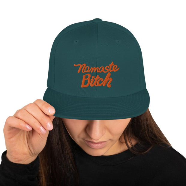 JOAN SEED caps Spruce Namaste Bitch Embroidered Snapback Cap