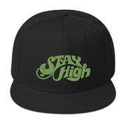 JOAN SEED Caps Black Stay High Embroidered Snapback Cap