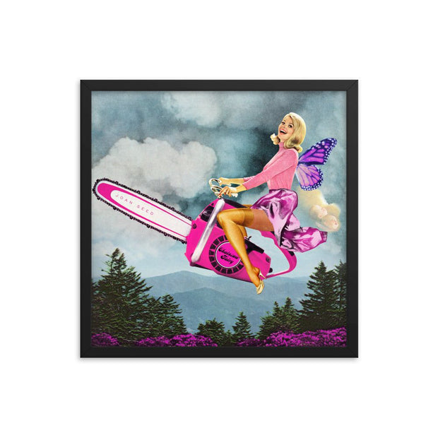 JOAN SEED Framed 18x18" Chainsaw Fairy Print
