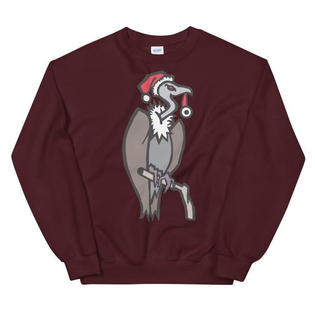 JOAN SEED Maroon / S Christmas Vulture Unisex Midweight Sweatshirt
