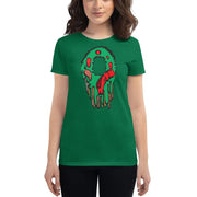 JOAN SEED Kelly Green / S Christmas Wreath Meltdown Women's Short Sleeve T-Shirt