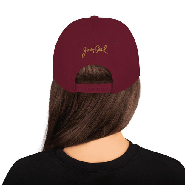 JOAN SEED Cunty Embroidered Snapback Cap