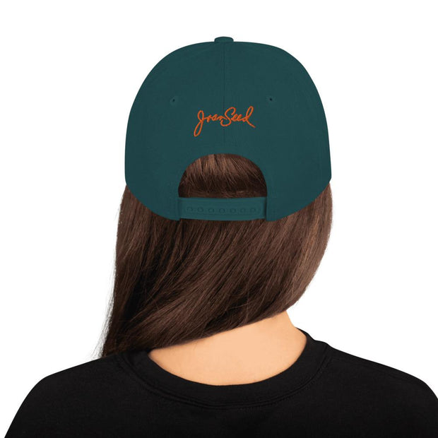 JOAN SEED Empty Embroidered Snapback Cap