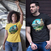 JOAN SEED Graphic T-shirts American Vacation Unisex Essential Fit Crew Neck T-Shirt