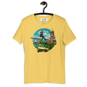 JOAN SEED Graphic T-shirts Yellow / S American Vacation Unisex Essential Fit Crew Neck T-Shirt