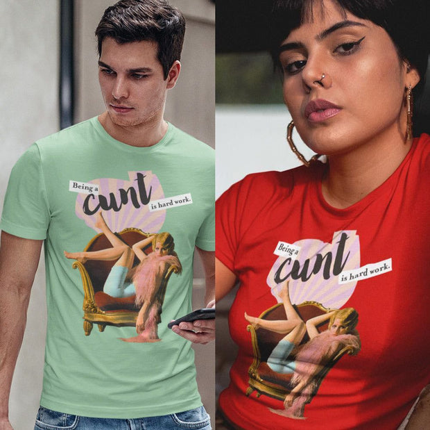 JOAN SEED Graphic T-shirts Being a Cunt Unisex Essential Fit Crew Neck T-Shirt