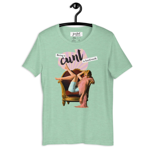 JOAN SEED Graphic T-shirts Heather Prism Mint / S Being a Cunt Unisex Essential Fit Crew Neck T-Shirt