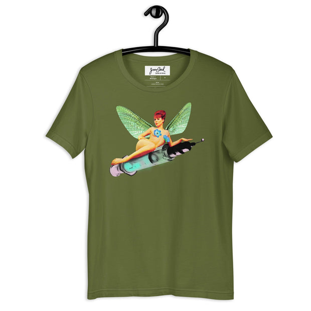 JOAN SEED Graphic T-shirts Olive / S Botox Fairy Unisex Essential Fit Crew Neck T-Shirt