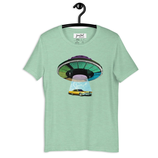 JOAN SEED Graphic T-shirts Heather Prism Mint / S Cadillac Abduction Unisex Essential Fit Crew Neck T-Shirt