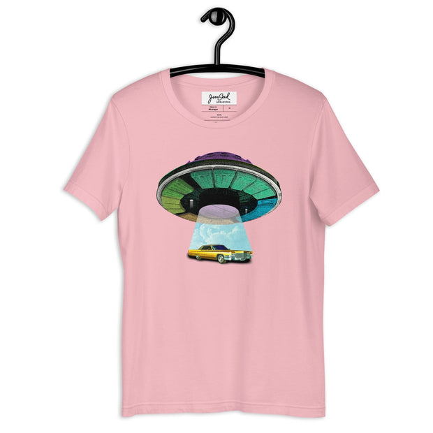 JOAN SEED Graphic T-shirts Pink / S Cadillac Abduction Unisex Essential Fit Crew Neck T-Shirt