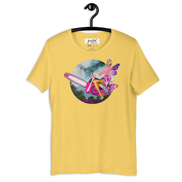 JOAN SEED Graphic T-shirts Yellow / S Chainsaw Fairy Unisex Essential Fit Crew Neck T-Shirt