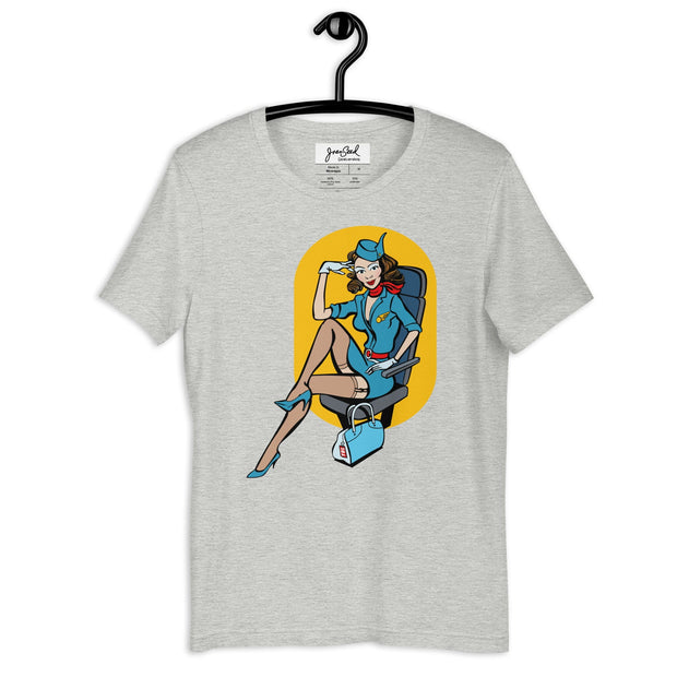 JOAN SEED Graphic T-shirts Athletic Heather / S Cockpit Girl Unisex Essential Fit Crew Neck T-Shirt