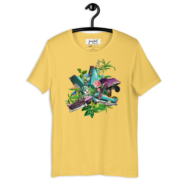 JOAN SEED Graphic T-shirts Yellow / S Collision Unisex Essential Fit Crew Neck T-Shirt