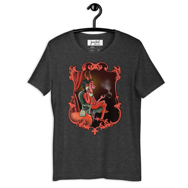 JOAN SEED Graphic T-shirts Dark Grey Heather / S Devil Unisex Essential Fit Crew Neck T-Shirt