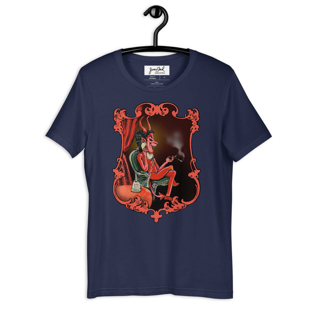 JOAN SEED Graphic T-shirts Navy / S Devil Unisex Essential Fit Crew Neck T-Shirt