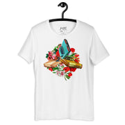 JOAN SEED Graphic T-shirts White / S Floral Collision Unisex Essential Fit Crew Neck T-Shirt
