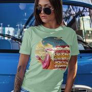 JOAN SEED Graphic T-shirts Miami Layover Unisex Essential Fit Crew Neck T-Shirt