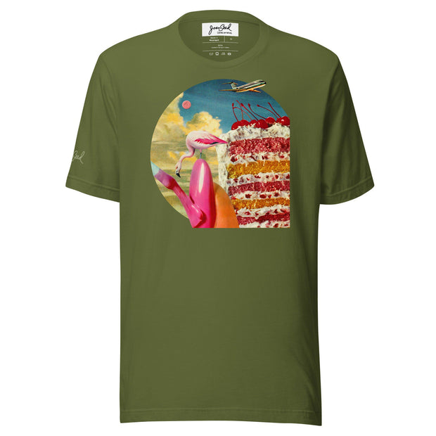 JOAN SEED Graphic T-shirts Olive / S Miami Layover Unisex Essential Fit Crew Neck T-Shirt
