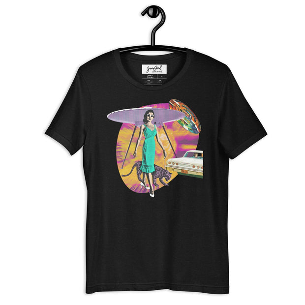 JOAN SEED Graphic T-shirts Black Heather / S Movie Star Abduction Unisex Essential Fit Crew Neck T-Shirt