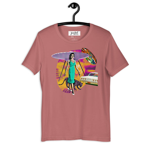 JOAN SEED Graphic T-shirts Mauve / S Movie Star Abduction Unisex Essential Fit Crew Neck T-Shirt