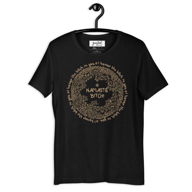JOAN SEED Graphic T-shirts Black / S Namaste Bitch Unisex Essential Fit Crew Neck T-Shirt
