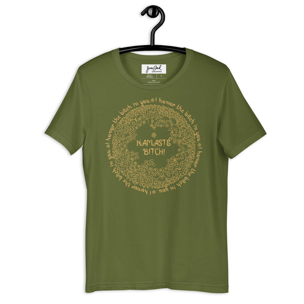 JOAN SEED Graphic T-shirts Olive / S Namaste Bitch Unisex Essential Fit Crew Neck T-Shirt