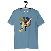 JOAN SEED Graphic T-shirts Steel Blue / S Rocket Fairy Unisex Essential Fit Crew Neck T-Shirt