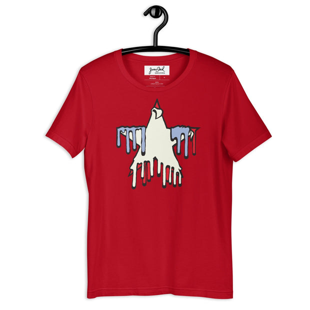 JOAN SEED Graphic T-shirts Red / S Star Meltdown Unisex Essential Fit Crew Neck T-Shirt