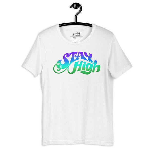 JOAN SEED Graphic T-shirts White / S Stay High Unisex Essential Fit Crew Neck T-Shirt