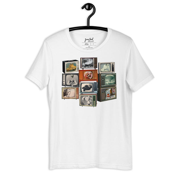 JOAN SEED Graphic T-shirts White / S Television Fascinator Unisex Essential Fit Crew Neck T-Shirt