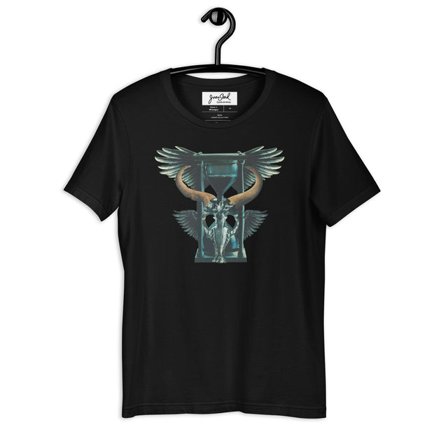 JOAN SEED Graphic T-shirts Black / S Tempus Fugit Unisex Essential Fit Crew Neck T-Shirt