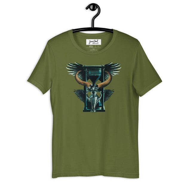 JOAN SEED Graphic T-shirts Olive / S Tempus Fugit Unisex Essential Fit Crew Neck T-Shirt