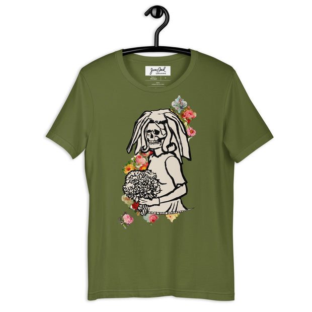 JOAN SEED Graphic T-shirts Olive / S The Widow Unisex Essential Fit Crew Neck T-Shirt