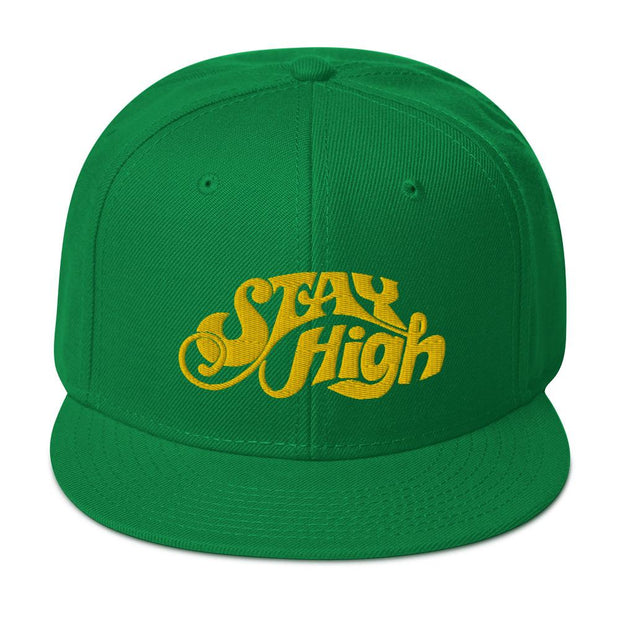 JOAN SEED Hats Kelly Green Stay High Embroidered Snapback Cap
