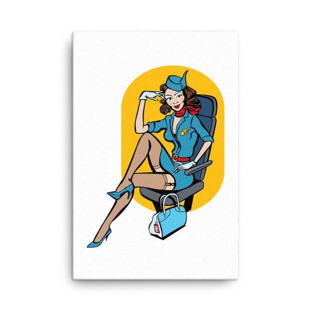 JOAN SEED Illustrations and Posters Canvas 18×24" Cockpit Girl Poster (Canvas available)