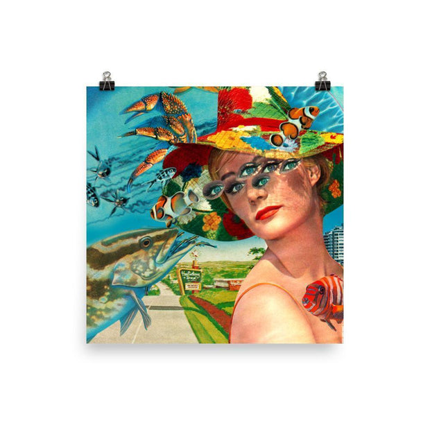 JOAN SEED Illustrations and Posters Poster 18x18" Roadtrip Fascinator Poster