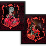 JOAN SEED Illustrations and Posters Framed 18x18" (Duo) The Countess Calling The Devil Poster