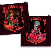 JOAN SEED Illustrations and Posters Poster 18x18" (Duo) The Countess Calling The Devil Poster